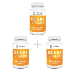 BUNDLE: D3 & K2 Vitamin (2,000 IU) pack of 3