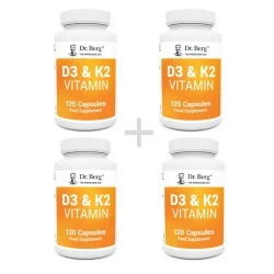 BUNDLE: D3 & K2 Vitamin (2,000 IU) pack of 4