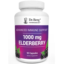 Advanced Immune Support with Elderberry – 1000 mg of Black Elderberry with Vitamin D3 & Zinc – 90 Vegetable Capsules