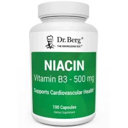 Niacin - 500 mg of Vitamin B3 - 100 Gelatin Capsules