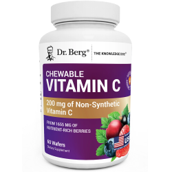 Chewable Vitamin C Complex Made with Organic berries, Non-GMO - 60 Chewable Wafers