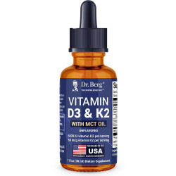 Dr. Berg’s Vitamin D3 & K2 with Zinc & MCT Oil – by Dr Berg UK