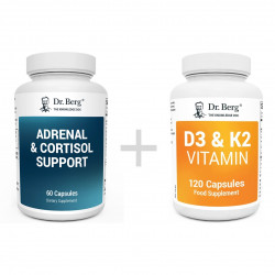 BUNDLE: Adrenal Cortisol Formula and D3 & K2 Vitamin pack of 2
