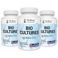 Doctor Berg UK BUNDLE: BIO CULTURES 60 Billion CFU pack of 3