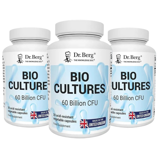 Doctor Berg UK BUNDLE: BIO CULTURES 60 Billion CFU pack of 3