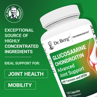 Doctor Berg UK Glucosamine Chondroitin Advanced Joint Support with MSM, 120 Vegetable Capsules