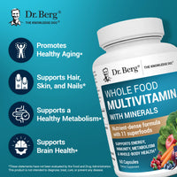 Doctor Berg UK Whole Food Multivitamin with Minerals, 60 Capsules