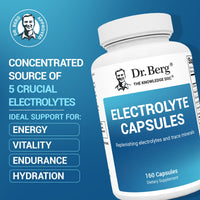 Doctor Berg UK Electrolyte Capsules with Potassium and Magnesium supplement,  160 Vegetable Capsules