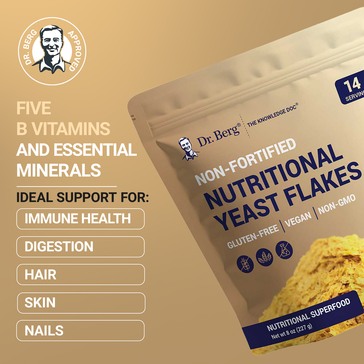 Doctor Berg UK Nutritional Yeast Flakes, 227 g