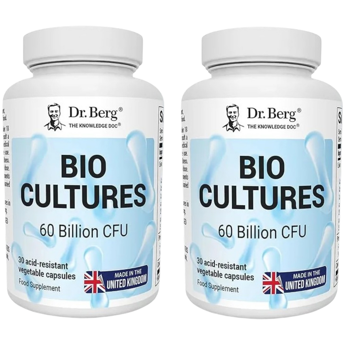 Doctor Berg UK BUNDLE: BIO CULTURES 60 Billion CFU pack of 2