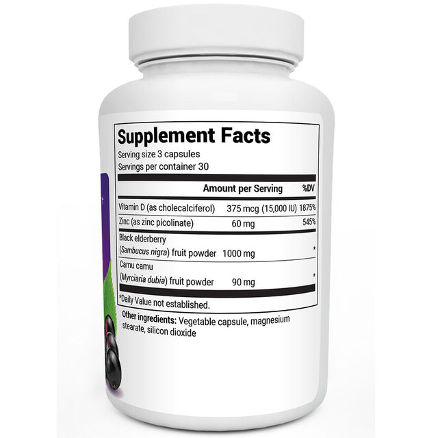 Doctor Berg UK Advanced Immune Support with Elderberry supplement, 90 Vegetable Capsules