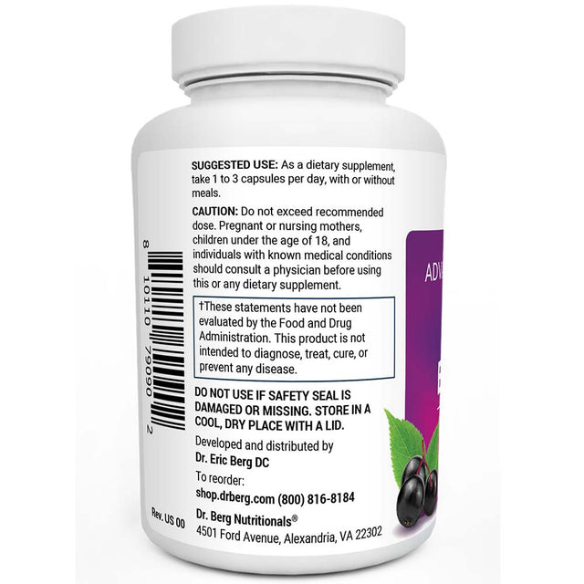 Doctor Berg UK Advanced Immune Support with Elderberry supplement, 90 Vegetable Capsules