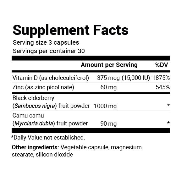 Doctor Berg UK Advanced Immune Support with Elderberry supplement, 90 Vegetable Capsules