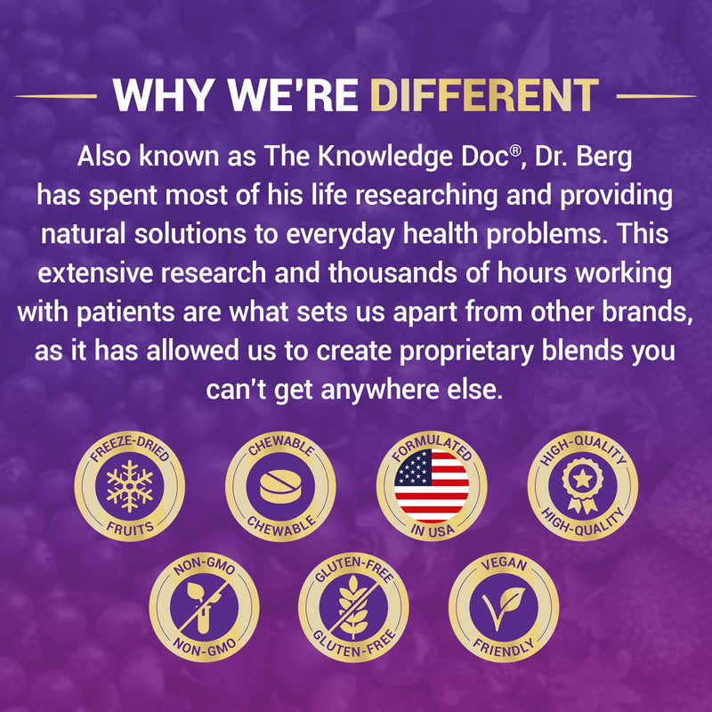 Doctor Berg UK Chewable Vitamin C Complex with Berries supplement, 60 Wafers
