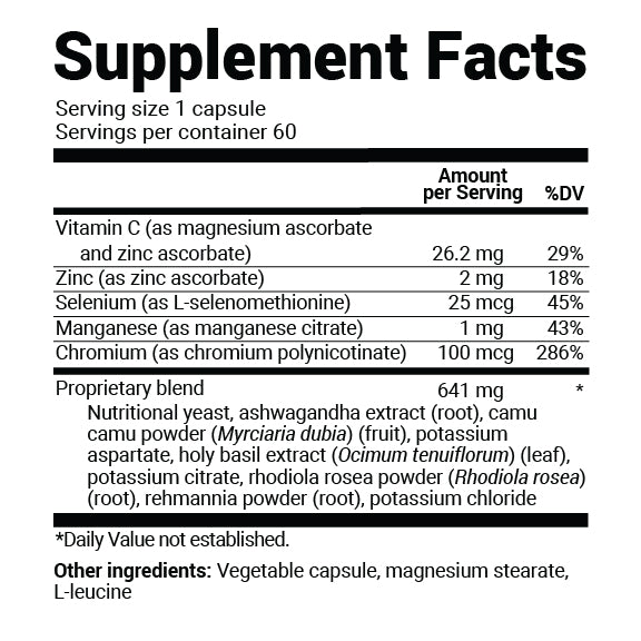 Doctor Berg UK Adrenal & Cortisol Support supplement, 60 Vegetable Capsules