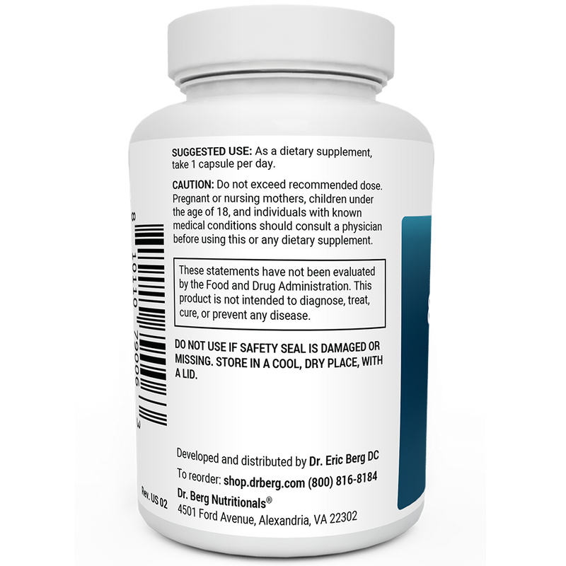 Doctor Berg UK Adrenal & Cortisol Support supplement, 60 Vegetable Capsules