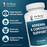 Doctor Berg UK Adrenal & Cortisol Support supplement, 60 Vegetable Capsules