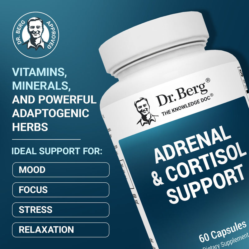 Doctor Berg UK Adrenal & Cortisol Support supplement, 60 Vegetable Capsules