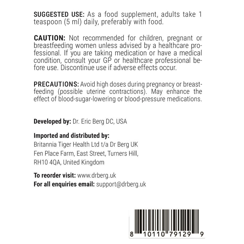 Doctor Berg UK Black Seed Oil – Cold-Pressed, 120 ml