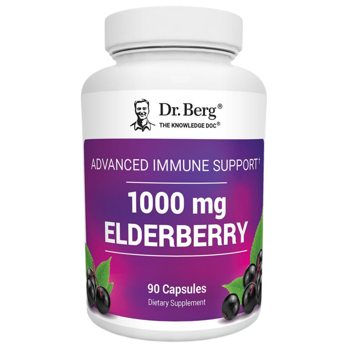 Doctor Berg UK Advanced Immune Support with Elderberry supplement, 90 Vegetable Capsules