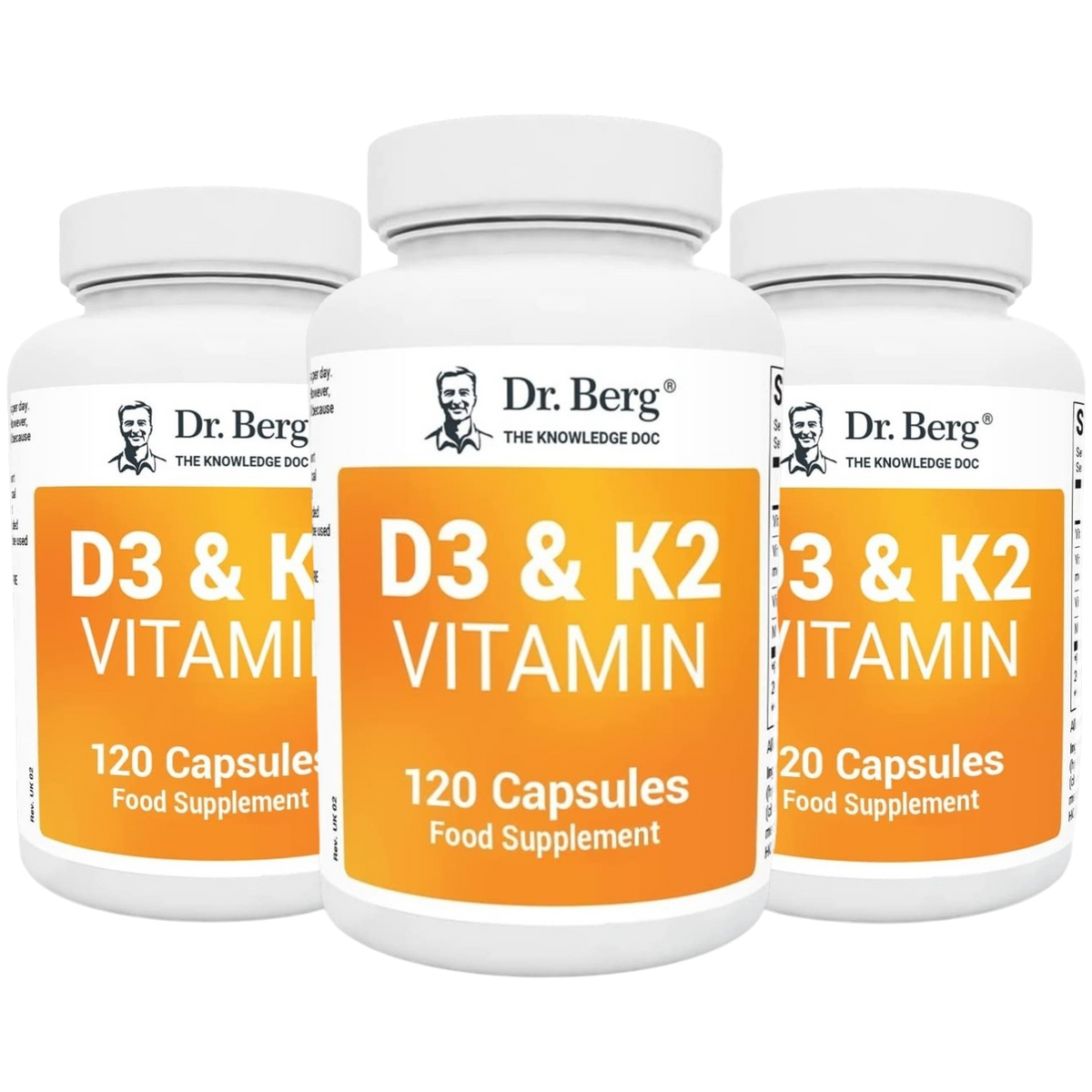 Doctor Berg UK BUNDLE: D3 & K2 Vitamin (2,000 IU) pack of 3