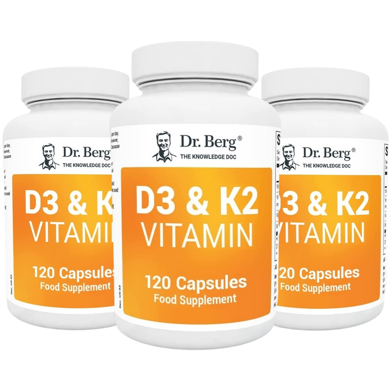 Doctor Berg UK BUNDLE: D3 & K2 Vitamin (2,000 IU) pack of 3