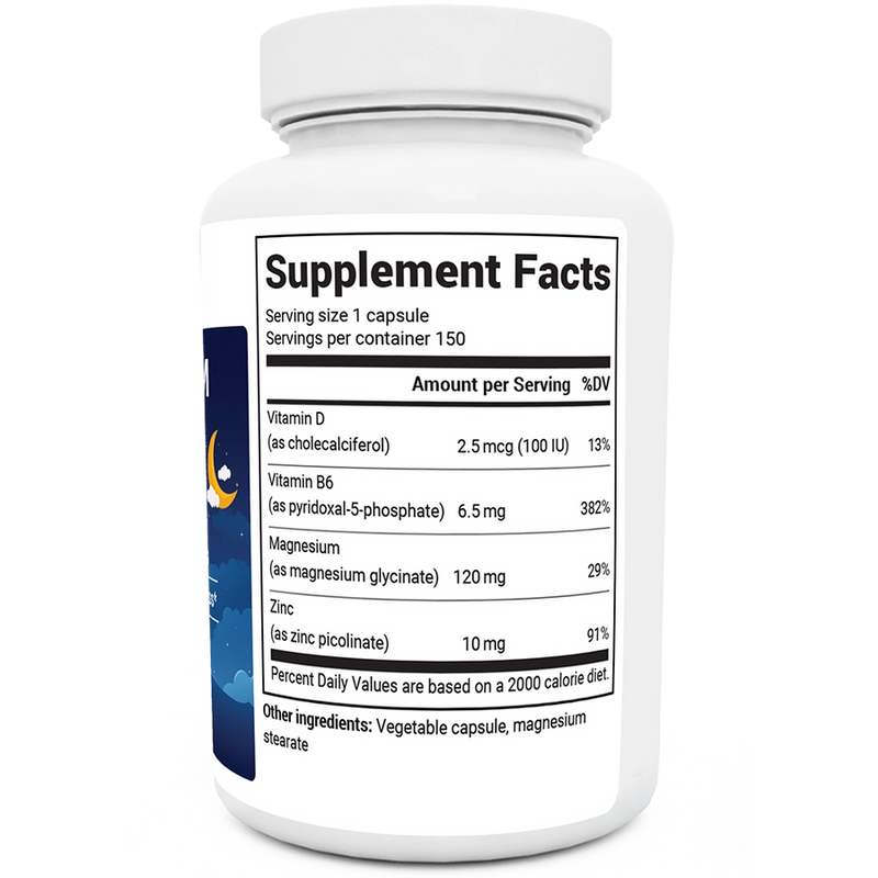 Doctor Berg UK Magnesium Glycinate with Vitamin D3, B6 and Zinc, 150 Capsules