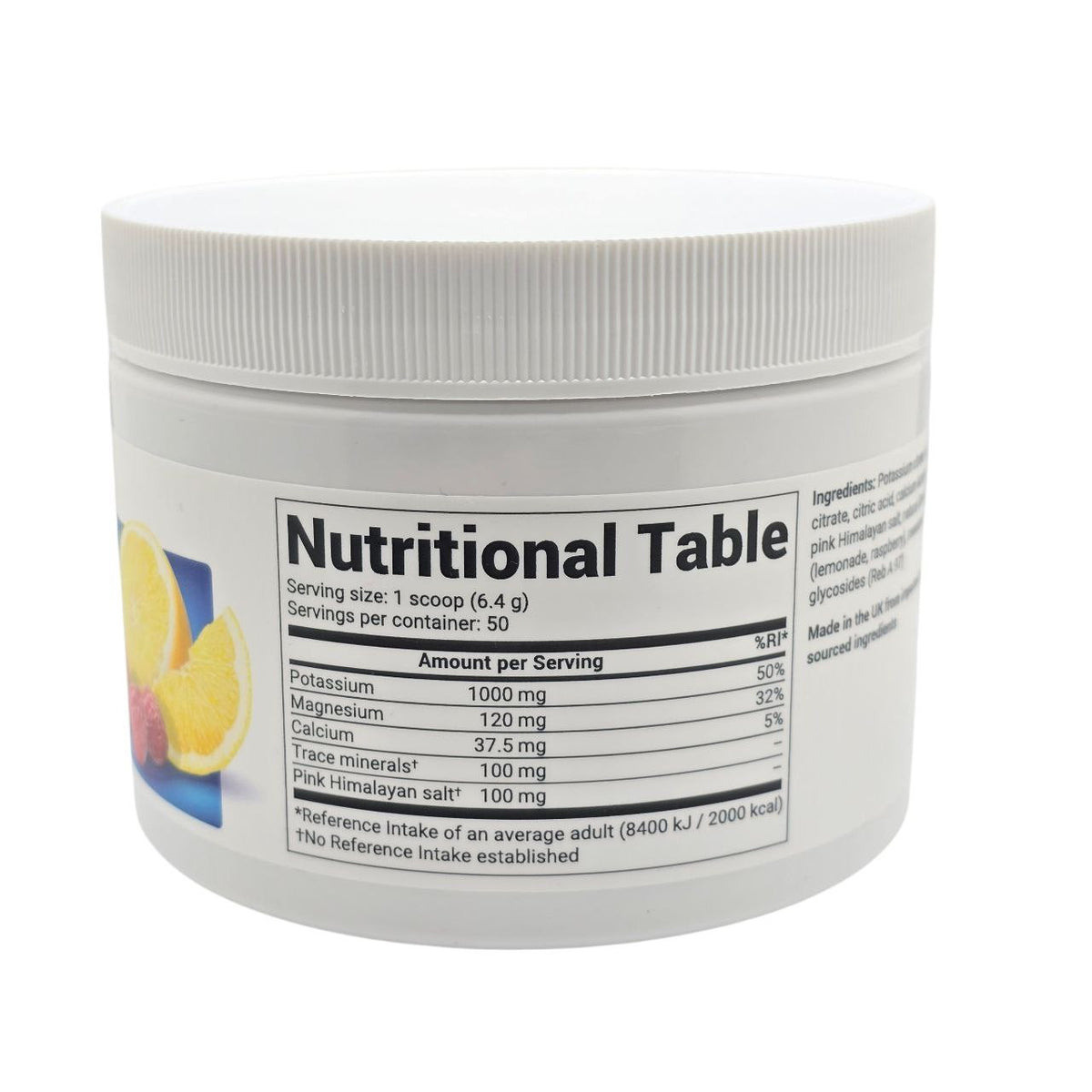 Doctor Berg UK UK Electrolyte Powder Raspberry & Lemon, 50 Servings