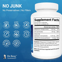 Dr. Berg UK Magnesium Glycinate 120 mg – 90 Veggie Capsules