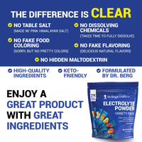 Doctor Berg UK Electrolyte Variety Pack, 28 Stick Packs, 7 Flavours