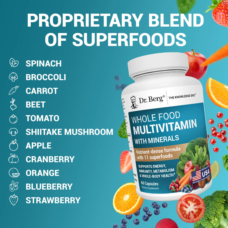 Doctor Berg UK Whole Food Multivitamin with Minerals, 60 Capsules