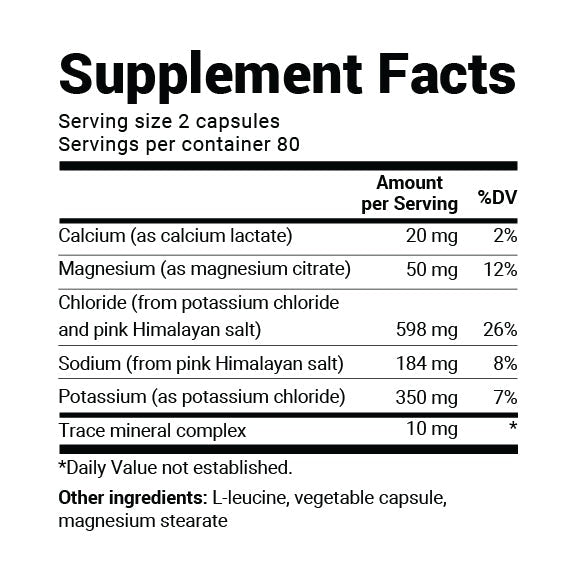 Doctor Berg UK Electrolyte Capsules with Potassium and Magnesium supplement,  160 Vegetable Capsules