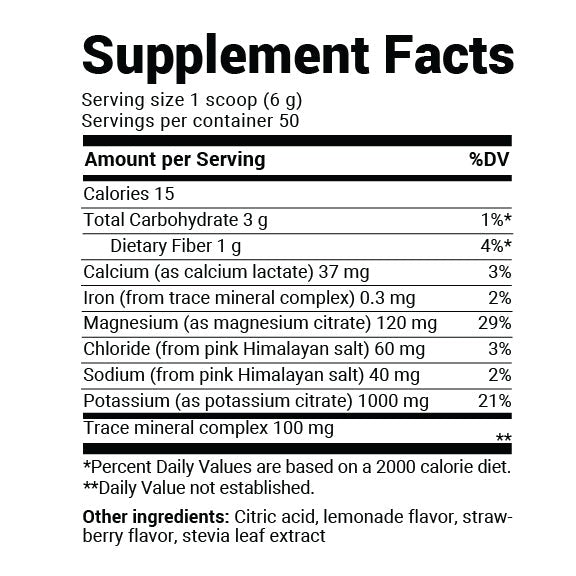 Doctor Berg UK Electrolyte Powder Strawberry Lemonade, 50 Servings