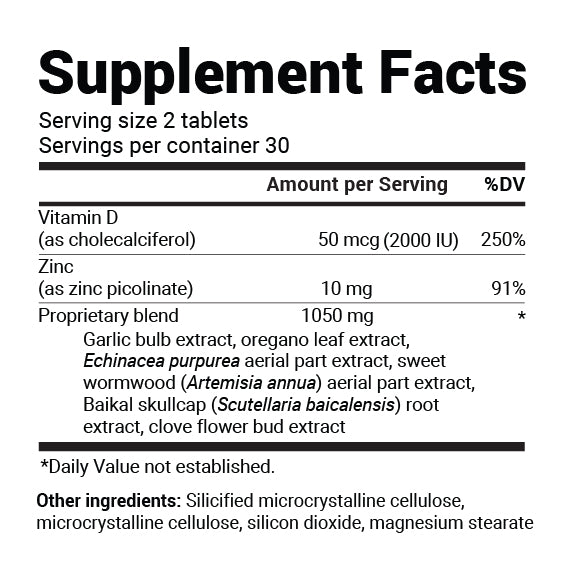 Doctor Berg UK Emergency Immune Support with Zinc and Vitamin D, 60 Tablets