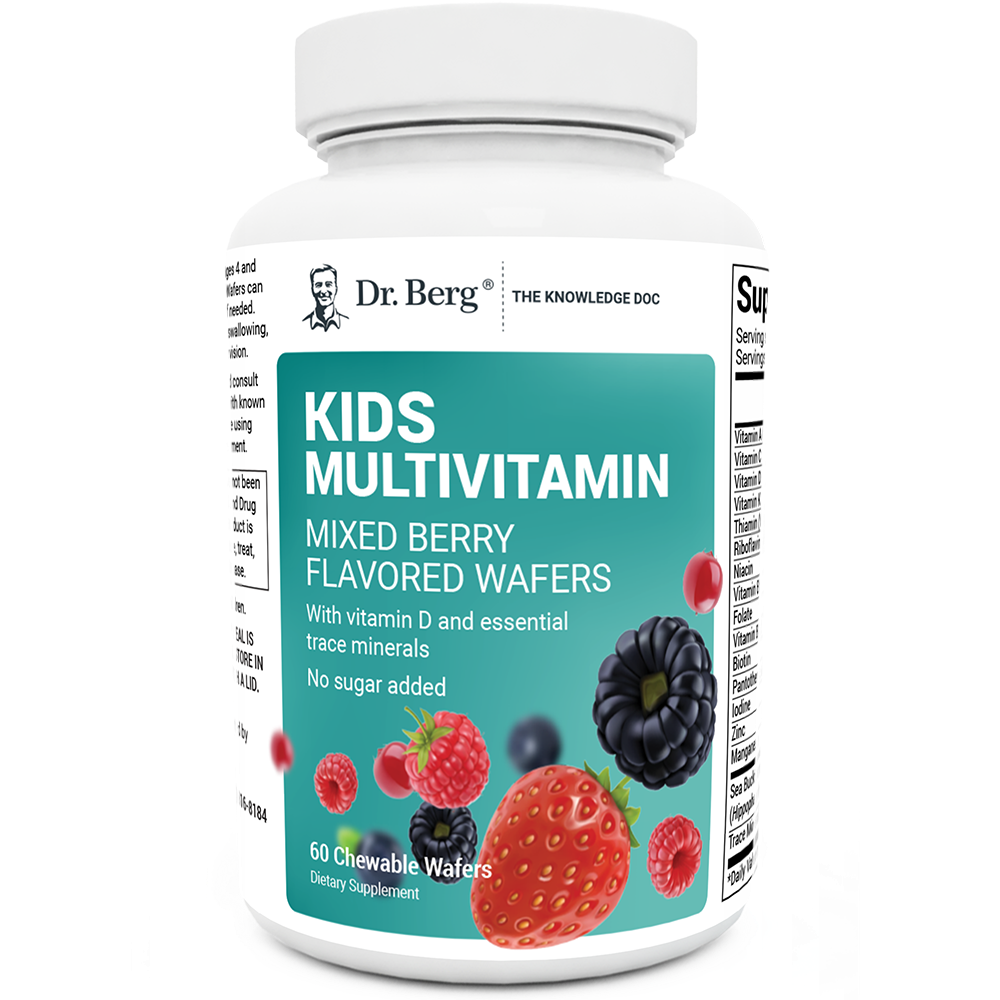 Doctor Berg UK Kids Chewable Multivitamin – Mixed Berry, 60 Wafers