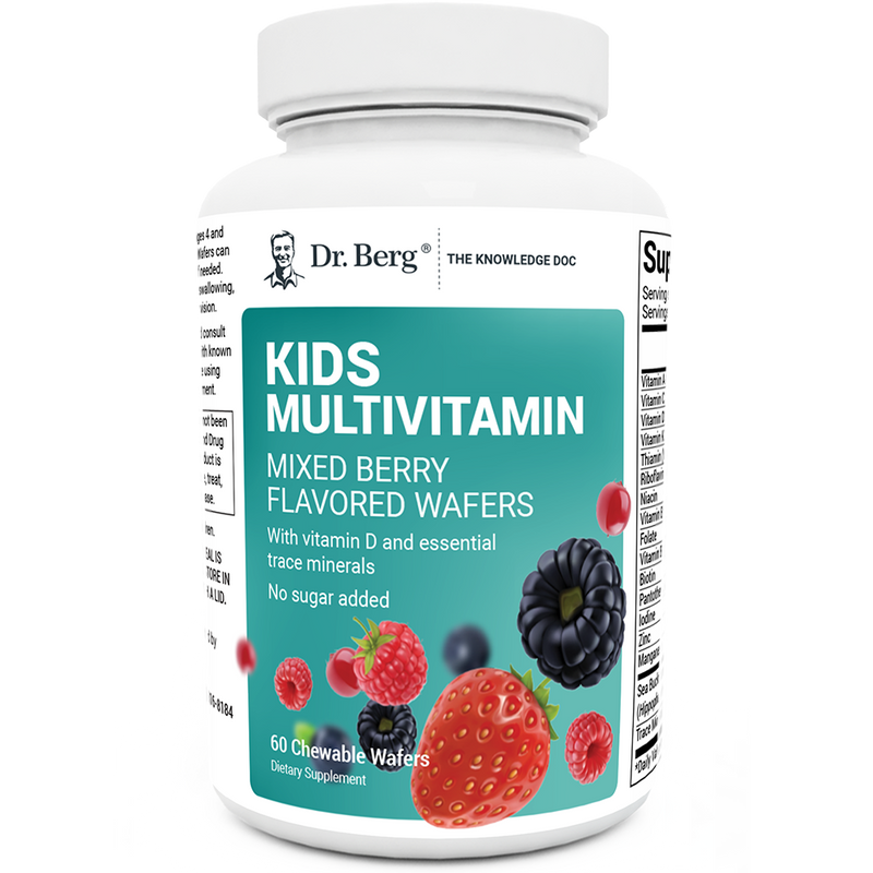 Doctor Berg UK Kids Chewable Multivitamin – Mixed Berry, 60 Wafers
