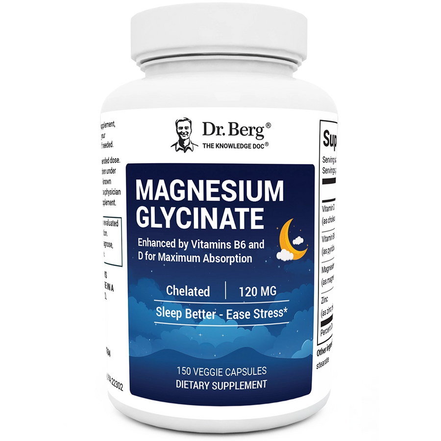 Doctor Berg UK Magnesium Glycinate with Vitamin D3, B6 and Zinc, 150 Capsules