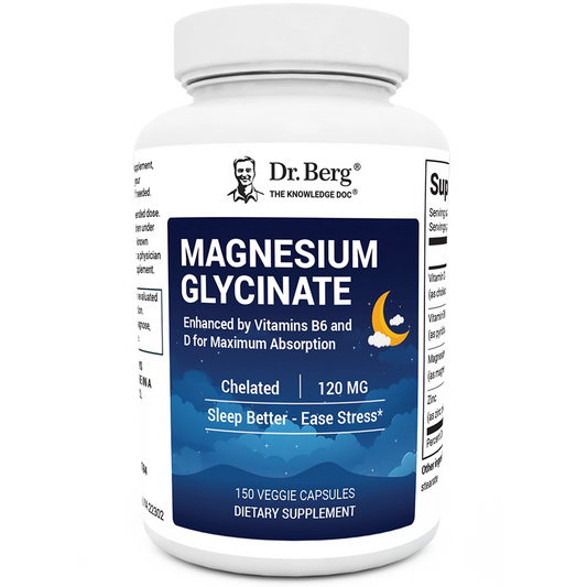 Doctor Berg UK Magnesium Glycinate with Vitamin D3, B6 and Zinc, 150 Capsules