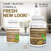 Doctor Berg UK Ashwagandha with BioPerine® Black Pepper supplement, 90 Vegetable Capsules