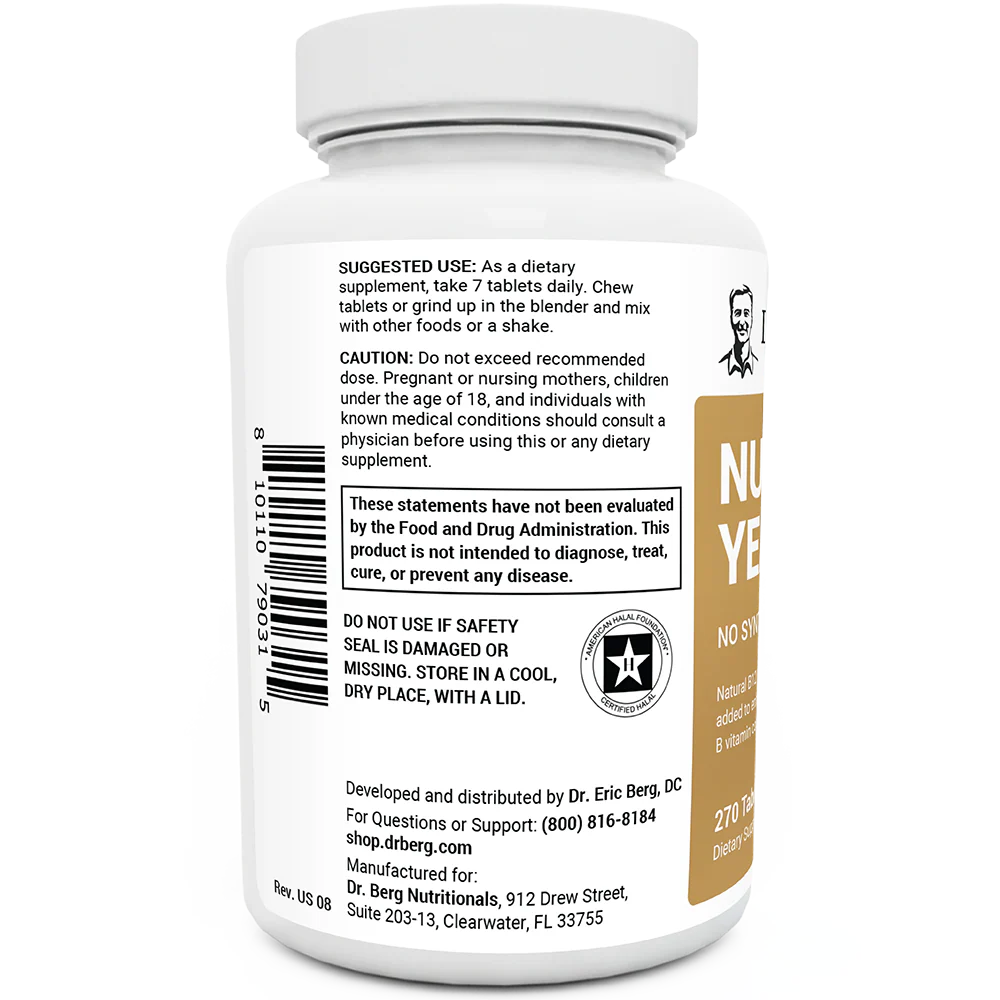 Doctor Berg UK Nutritional Yeast, 270 Tablets
