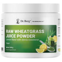 Dr. Berg Raw Wheatgrass Juice Powder – Lemon Flavour, 164 g