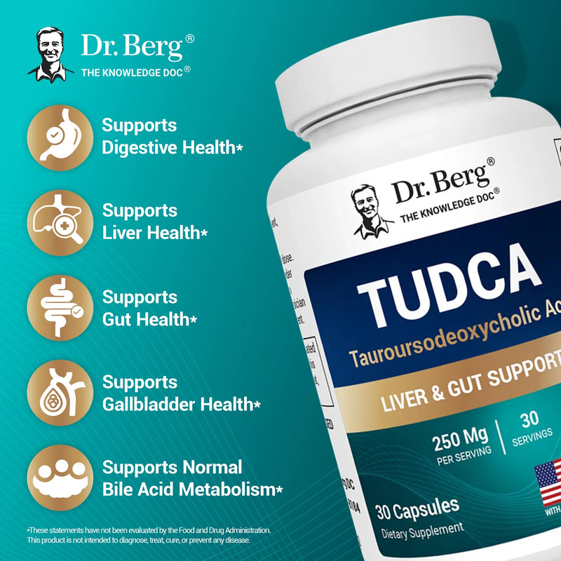 Doctor Berg UK TUDCA – 250 mg, 30 Vegetable Capsules