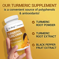 Doctor Berg UK Turmeric Curcumin with BioPerine®, 60 Vegetable Capsules
