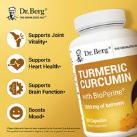 Doctor Berg UK Turmeric Curcumin with BioPerine®, 60 Vegetable Capsules