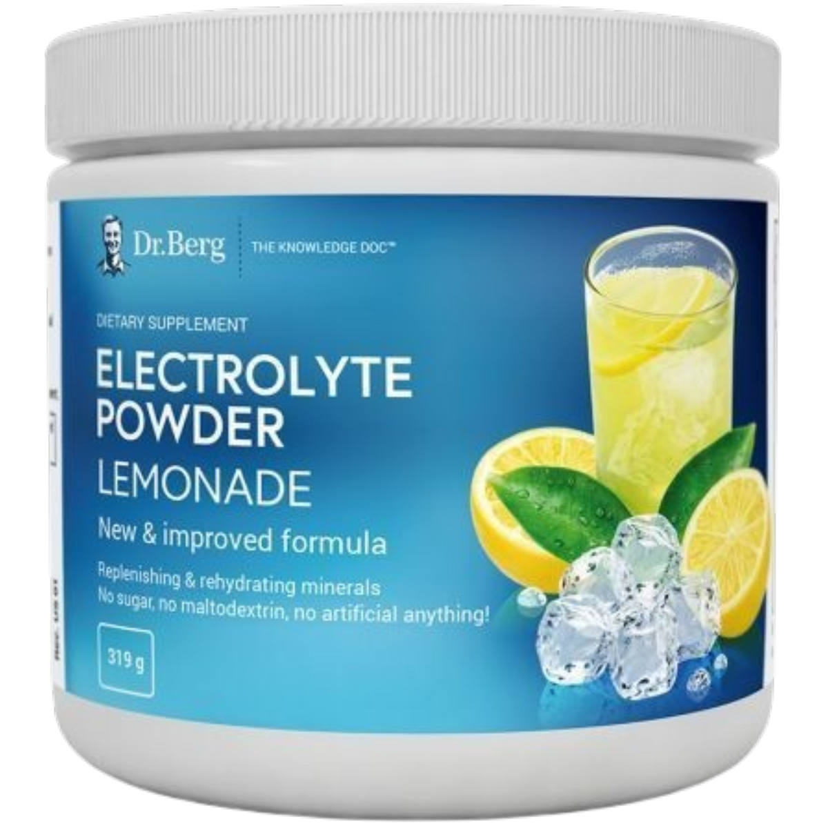 Dr. Berg UK Lemonade Electrolyte Powder – UK Formula, 50 Servings