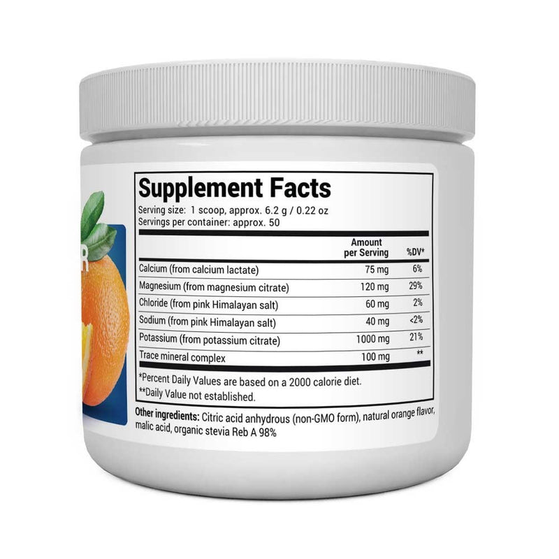 Dr. Berg UK Orange Electrolyte Powder - UK Formula, 50 Servings