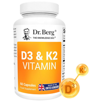 Doctor Berg UK Vitamin D3 & K2 with Vitamin B6 and MCT – 2,000 IU, 60 Capsules