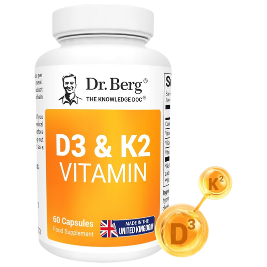 Doctor Berg UK Vitamin D3 & K2 with Vitamin B6 and MCT – 2,000 IU, 60 Capsules