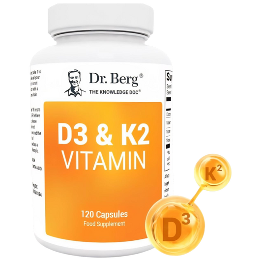 Doctor Berg UK Vitamin D3 & K2 with Vitamin B6 and MCT – 2,000 IU, 120 Capsules