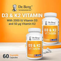 Doctor Berg UK Vitamin D3 & K2 with Vitamin B6 and MCT – 2,000 IU, 60 Capsules